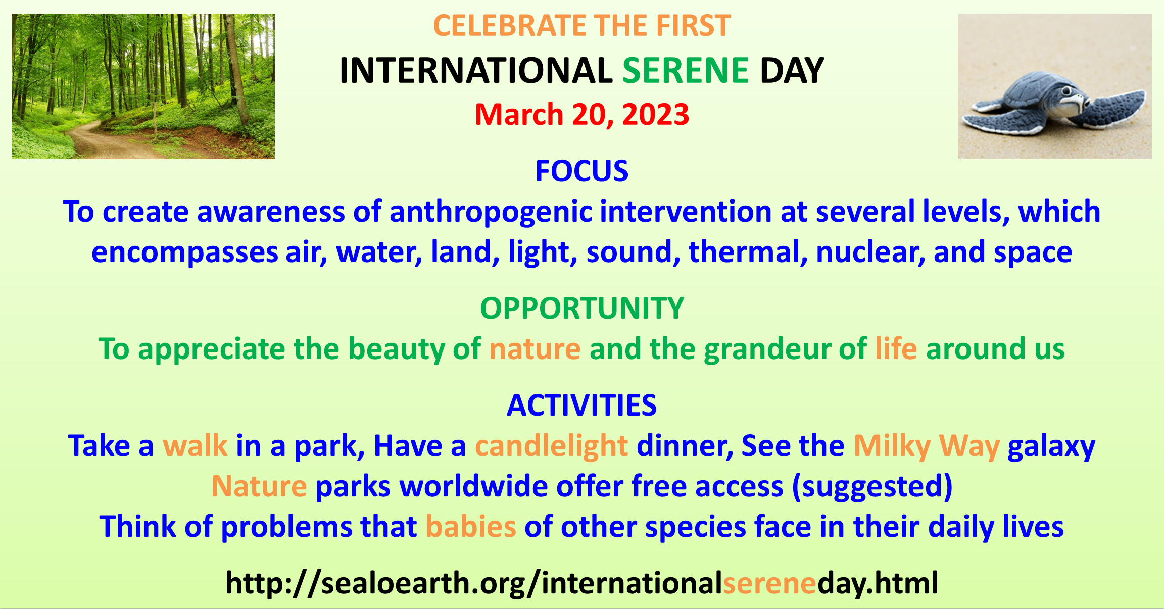 SEALOEarth International Serene Day (ISD)